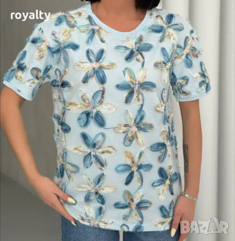 Памучна дамска тениска Различни дизайни , снимка 2 - Тениски - 49920745