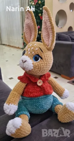 Плетена играчка зайче, снимка 2 - Плюшени играчки - 48673723