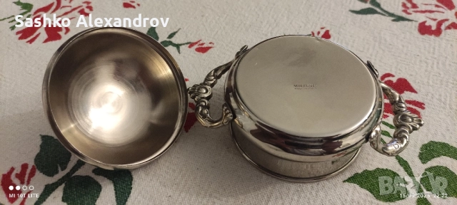 Посребрена купа за масло - Италия, снимка 6 - Други ценни предмети - 52390960