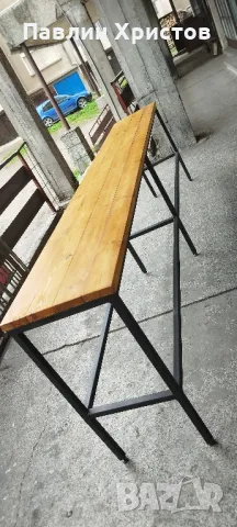 Изработка на различни видове мебел от метал и дърво-стил индустриал