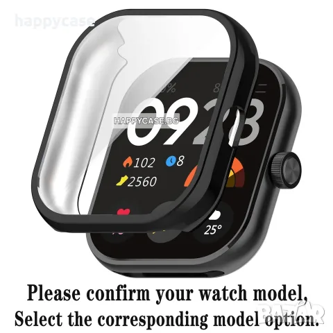 Xiaomi Redmi Watch 4 / 360° Мек TPU силиконов кейс с протектор, снимка 5 - Смарт часовници - 44148797