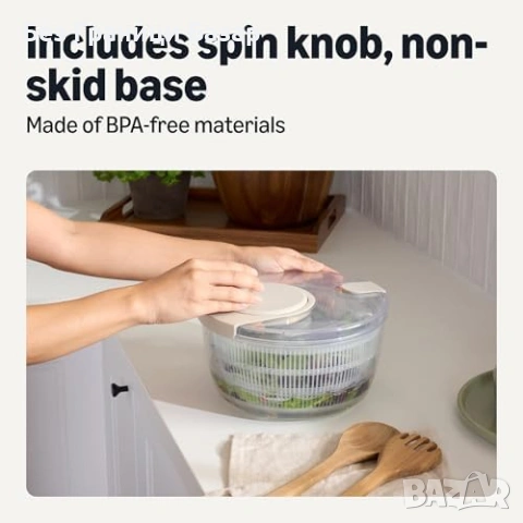 Нова Сушилня/центрофуга за зеленчуци 4L, отцеждане без сваляне на капак, снимка 3 - Прибори за хранене, готвене и сервиране - 53390525