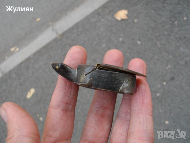 СТАРА КУТИЙКА КОСТЕНУРКА БИВОЛСКИ РОГ, снимка 2 - Антикварни и старинни предмети - 42573815