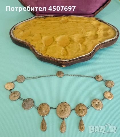 Викторианско колие от лава камея., снимка 8 - Колиета, медальони, синджири - 53859009