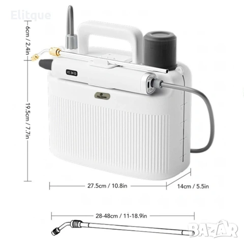 Електрическа градинска пръскачка с батерия 2200 Mah, налягане, 5L, снимка 12 - Друга електроника - 53325921