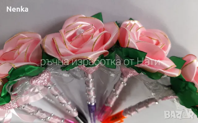 Химикали със сатенена роза , снимка 6 - Декорация за дома - 47902786