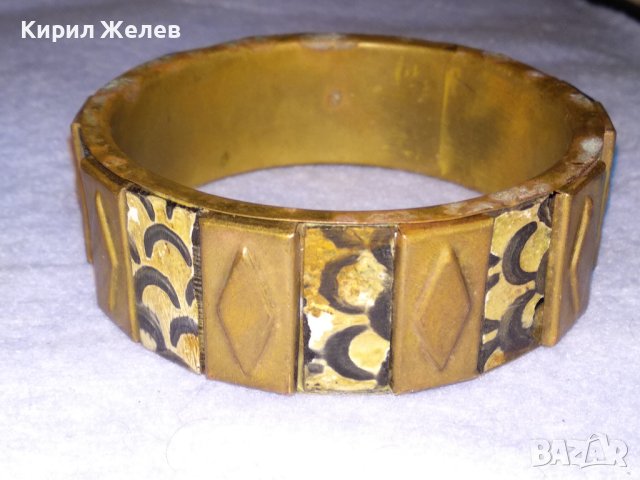 СТАРА БРОНЗОВА ТИБЕТСКА ТРАДИЦИОННА ГРИВНА РЯДКА РЪЧНА ИЗРАБОТКА ИНКРУСТИРАНА с РОГ / КОСТ 73731, снимка 15 - Антикварни и старинни предмети - 41202048