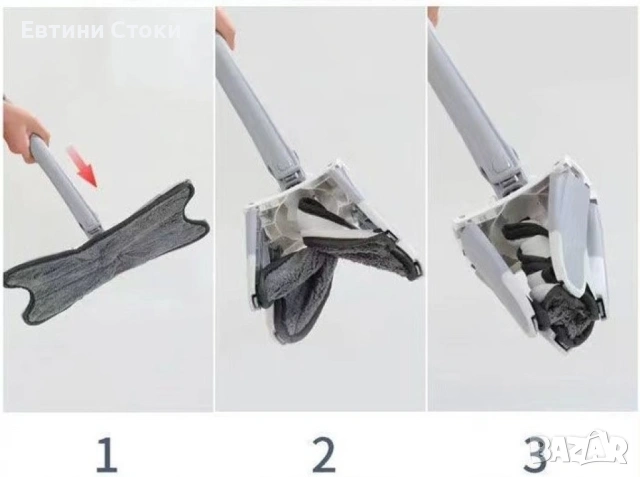 Моп с микрофибърна подложка за бързо и ефективно почистване, снимка 11 - Мопове, кофи, четки и метли - 53059389