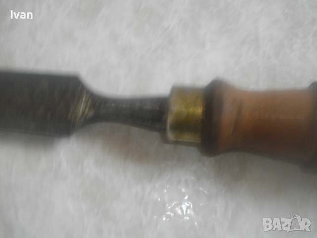 Старо Качество Ръчно Дърводелско Стругарско Длето 25мм-За Дърворезба/Дървообработка/Стружуване-170мм, снимка 7 - Други инструменти - 44819880