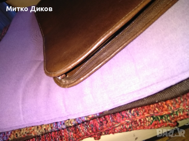 Кожена папка чанта за документи 37х27см от соца, снимка 5 - Други - 36354877