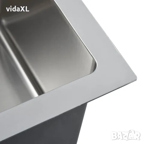 vidaXL Ръчно изработена кухненска мивка, неръждаема стомана, снимка 6 - Мивки - 56146070