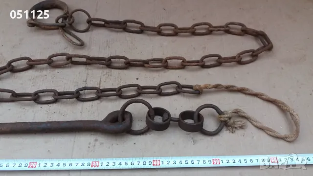 масивен клин със синджир за животни и букая - пълен комплект , снимка 4 - Други ценни предмети - 49674745