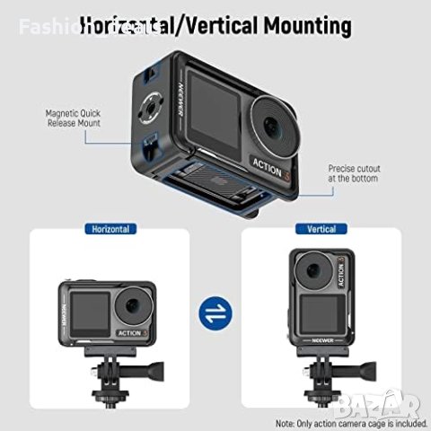 Нова изцяло метална защитна видеосистема за Osmo Action 3 екшън камера, снимка 6 - Чанти, стативи, аксесоари - 41604687