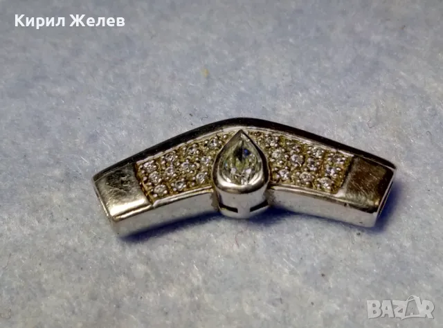 CANISA 925 ШАРМАНТЕН СКЪПОЦЕНЕН СРЕБЪРЕН ПЕНДАНТ РОДИРАНО СРЕБРО 925 с ПРЕКРАСНИ ЦИРКОНИ 60351, снимка 5 - Колиета, медальони, синджири - 50340575