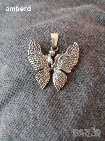 Стилен и елегантен сребърен медальон , снимка 3 - Колиета, медальони, синджири - 40834976