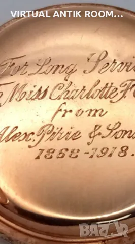 Златен джобен часовник 1918г, снимка 10 - Антикварни и старинни предмети - 48231476