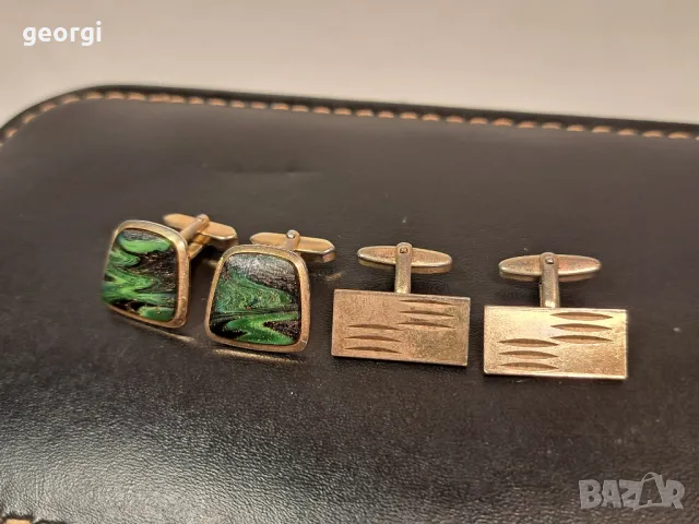 колекция ръкавели в кожена кутия  7/1, снимка 3 - Колекции - 49666157