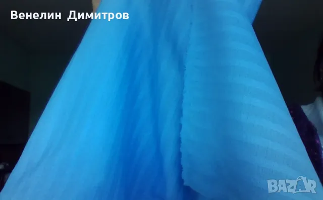 Коприна ,цвят син , снимка 2 - Ризи - 47865622