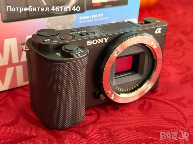 Sony ZV-E10 + китов обектив / В ГАРАНЦИЯ, снимка 2 - Фотоапарати - 51996940