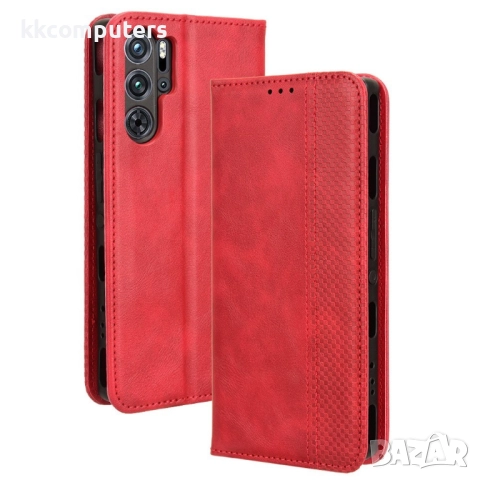 Кожен калъф с портфейл за ZTE nubia Red Magic 9 Pro 5G / 9 Pro+ 5G | Ретро дизайн с магнит | Вкл. Пр