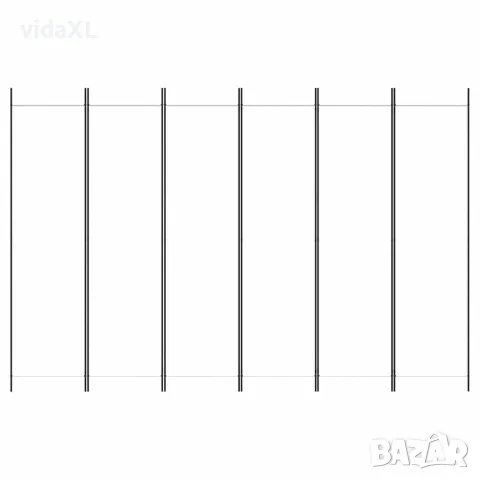 vidaXL Параван за стая, 6 панела, бял, 300x200 см, текстил, снимка 4 - Паравани - 56147260