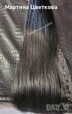 Естествена натурално черна коса , снимка 2 - Аксесоари за коса - 52536033