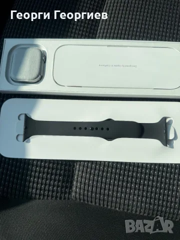 APPLE WATCH S11 CELL SPACE GREY ALUM CASE BLACK SPORT BAND M/L, снимка 4 - Смарт часовници - 55721883