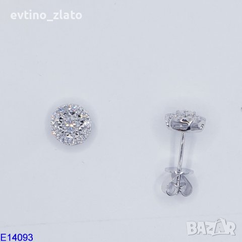 Златни обеци 18К с диаманти 0,60 ct, снимка 5 - Обеци - 39049342