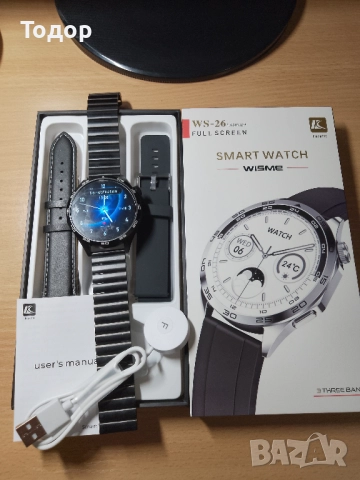 Смарт часовник WISME WS-26, снимка 11 - Смарт гривни - 52459874