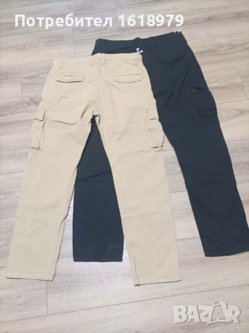 Карго пант. с прав крачол - черен и бежов, снимка 2 - Панталони - 50813262