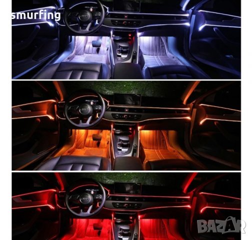 Интериорна LED цветна светлина, амбиентно осветление за кола, снимка 6 - Аксесоари и консумативи - 34378951