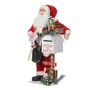 Музикална фигура на Дядо Коледа с LED светлини -100 см./Дядо Коледа с пощенска кутия и писма, снимка 2