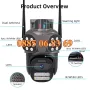 Безжична WiFi IP камера с 3 обектива 10MPx, нощно виждане, 360°, iCSee, микрофон, снимка 3
