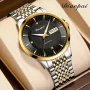 Мъжки аристократичен автоматичен часовник DIANPAI* Черно/златист металик!, снимка 10