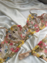 Дамски комплект бельо от две части с красива бродерия от цветя, снимка 9