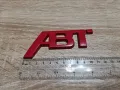 червена емблема Ауди АБТ Audi ABT голям размер, снимка 2