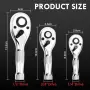 Комплект тресчотки 1/4", 3/8" и 1/2" - 3 части, снимка 2