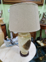 Прекрасна голяма антикварна белгийска порцеланова нощна лампа , снимка 2