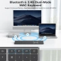 Безжична клавиатура OMOTON за Mac с метална рамка, 2.4G/Bluetooth клавиатура с подсветка, снимка 2