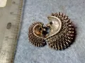 Две СЛАДКИ ТАРАЛЕЖЧЕТА ПОСРЕБРЕНА ФИГУРАЛНА ВИНТИДЖ АРТ БРОШКА 48766, снимка 8