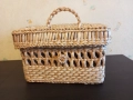Плетена кутия с капак, голяма., снимка 1