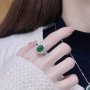 Обици и пръстен със смарагд, снимка 2