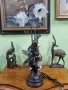 Чудесна голяма антикварна фигурална настолна лампа , снимка 1