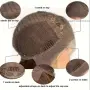 Елегантна сребристо руса перука с тъмни корени - 13×4 Lace Front, снимка 5