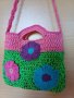 Плетена цветна чантичка, снимка 3