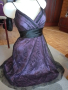Ново!Официална рокличка в лилаво и черно с тюл от лъскави цветя, снимка 2