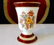 Немска порцеланова ваза PK Klaus Cutik,злато,цветя. , снимка 1