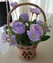 Кошничка с цветя - ръчна изработка - прекрасен подарък за Вашия празник, снимка 5