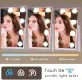 Козметично огледало 37 x 30 см с 9 LED лампи, снимка 4