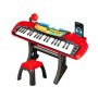 Детска йоника с 37 клавиша, Светлина, Звукови ефекти, Демо песни, Микрофон, Столче, 3+, снимка 1 - Музикални играчки - 41903671